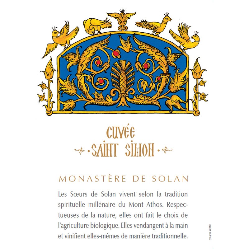 Monastère de Solan - Cuvée Saint Simon 2024, BIO víno - Balení: 4 lahve (výhodné balení)
