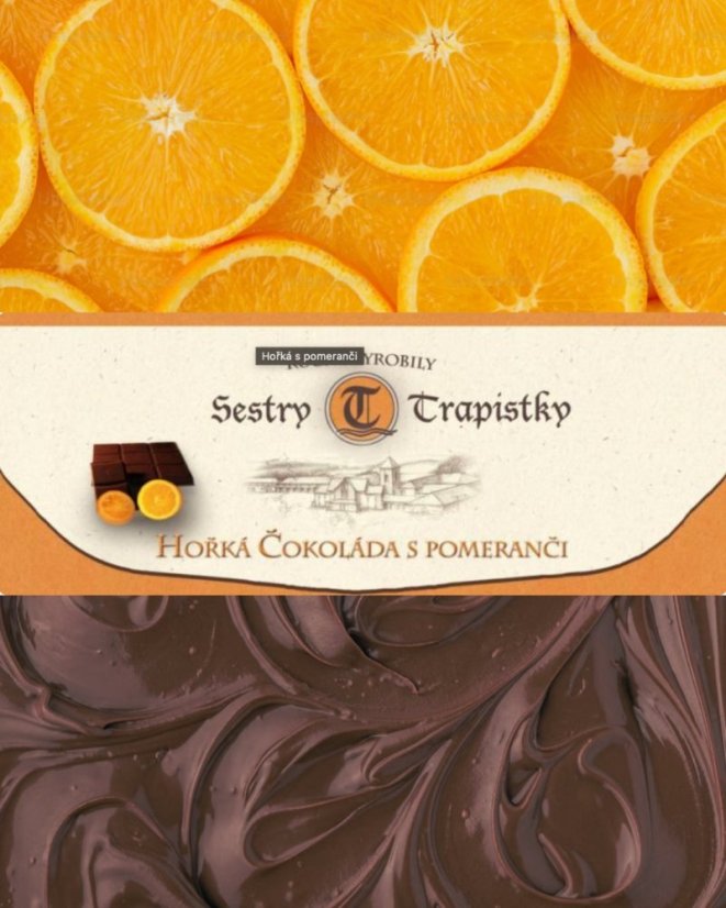 Hořká čokoláda s pomeranči 120g