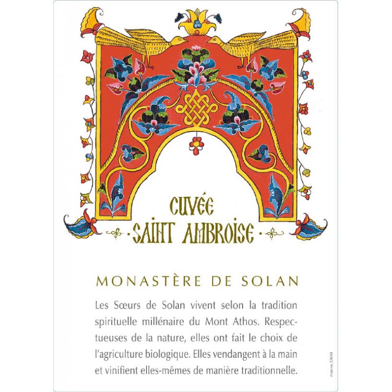 Monastère de Solan - Cuvée Saint Ambroise 2020, BIO víno - Balení: 4 lahve (výhodné balení)